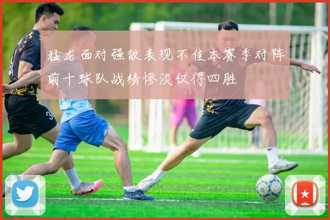 猛龙面对强敌表现不佳本赛季对阵前十球队战绩惨淡仅得四胜